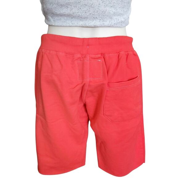 LA DETRESSE Blaze cut off Bermuda comfy athleisure red sweat shorts Size S NEW - Picture 2 of 6